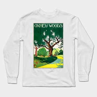 Poster to Oxhey Woods, 1915 by Edward McKnight Kauffer Long Sleeve T-Shirt